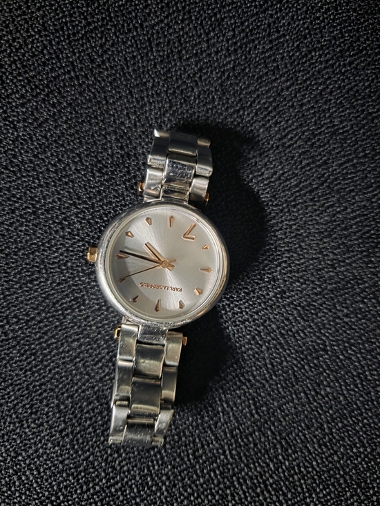 Karl Lagerfeld Accessories - Karl Lagerfeld Silver and Rose Gold-Tone Women's Bracelet Watch